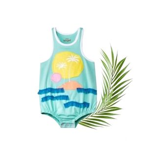 Baby Girls' Beach Applique Romper